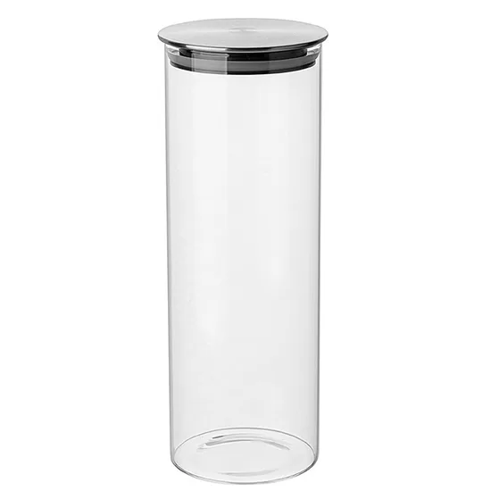FLORINA stikla uzglabāšanas trauks ar nerūsējošā tērauda vāku 1900ml