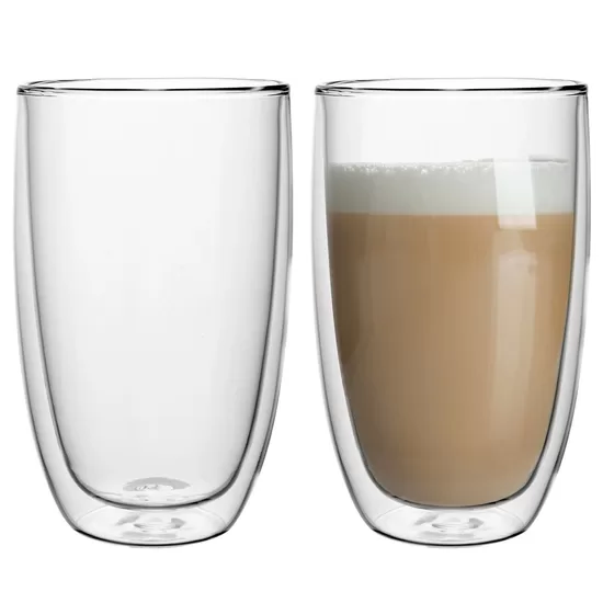 MALACHIT dubultā stikla glāzes 2gab 450ml