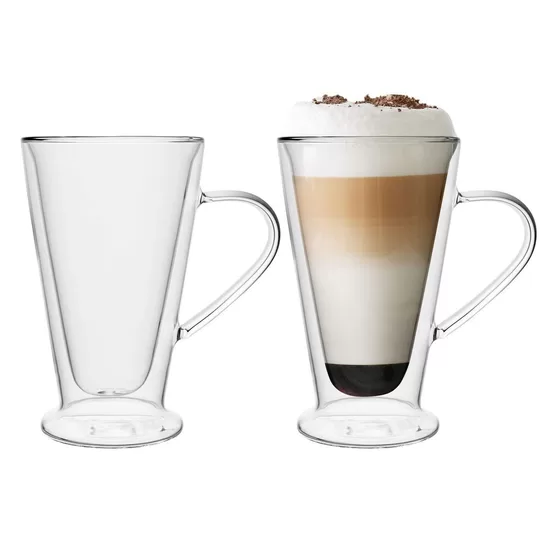 MALACHIT dubultā stikla krūzes 2gab 400ml